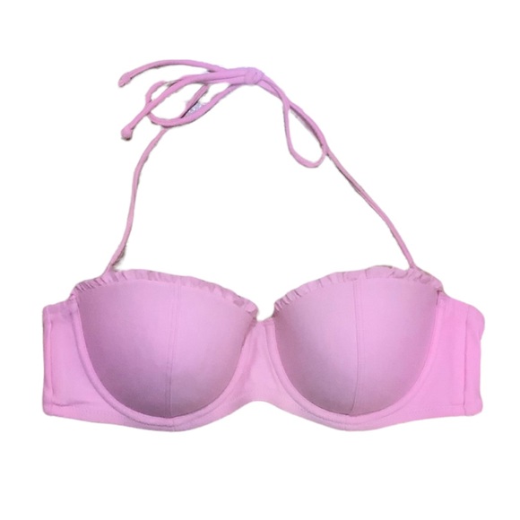 Aerie pink bikini top with removable halter strap and underwear, 34C - Picture 4 of 4